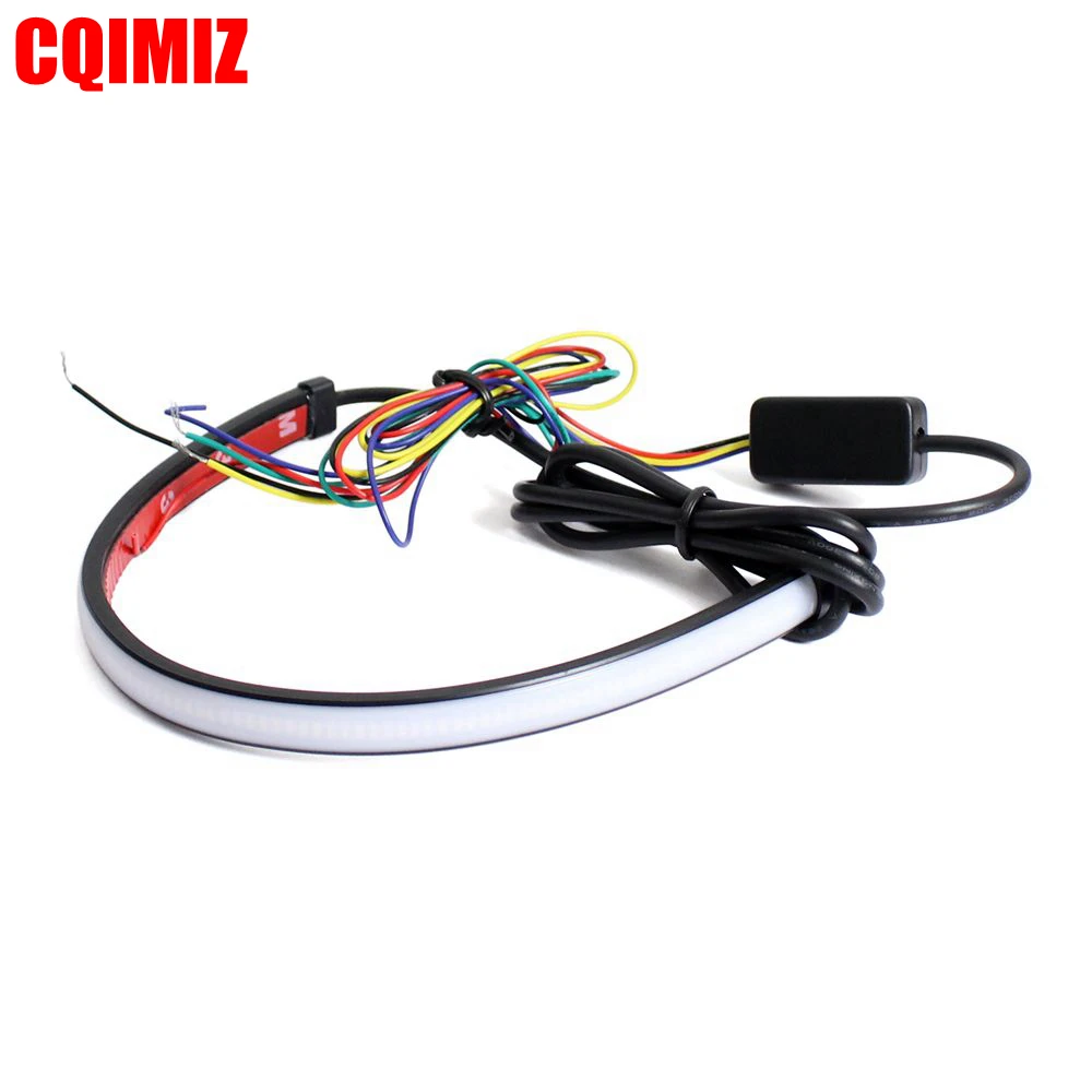 Мотоциклетный Красный Янтарный светодиод 45 см последовательный переключатель