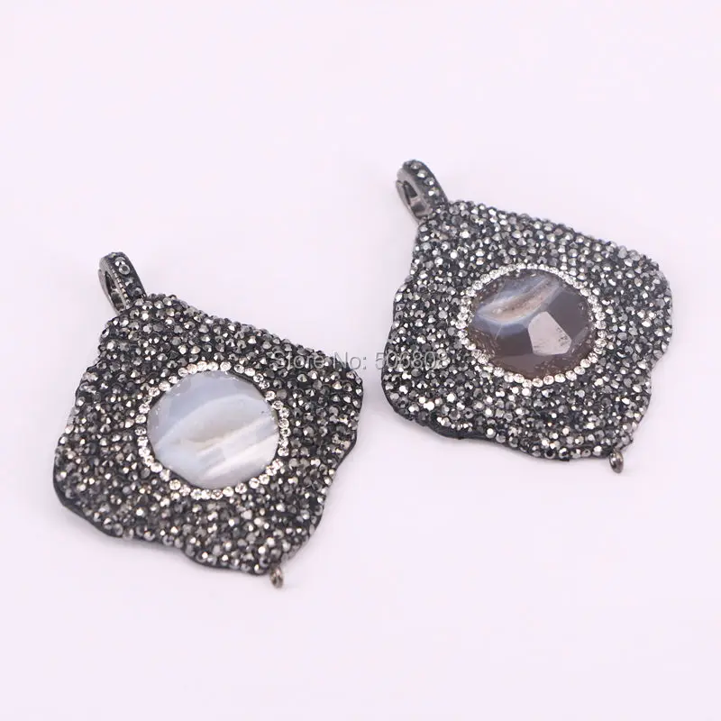 3CS природа геодезический кварц камень подвеска бисер проложить кристалл горный