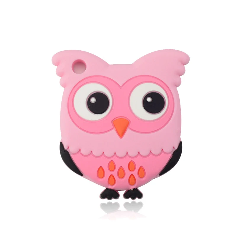 owl 04 LOFCA 1 шт. Силиконовые Прорезыватели в виде единорога без бисфенола, коала, игрушки для малышей, для прорезывания зубов, животные, сова, грызун, подарок для ребенка, цепочка-соска для рождения - Цвет: owl 04