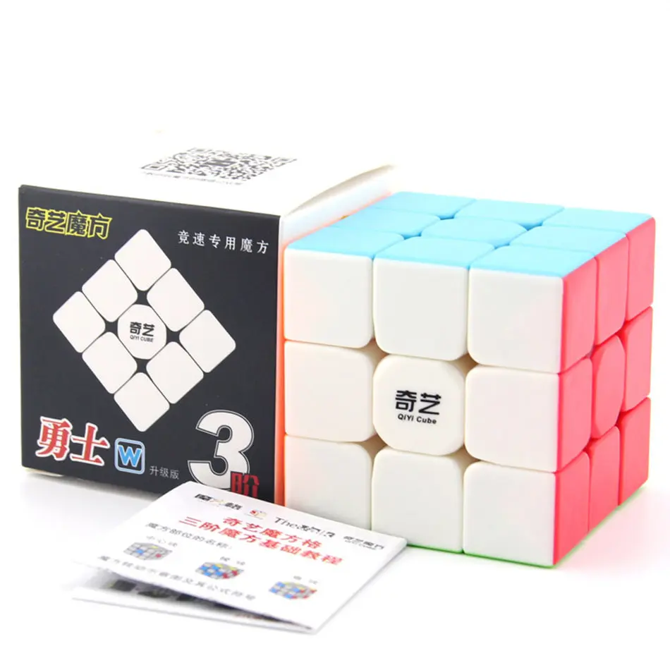 Qiyi 3x3x3 кубик рубика New Warrior W 3x3 волшебный куб 3 слоя черные быстрые магические кубики профессиональные головоломки игрушки для детей подарок для детей