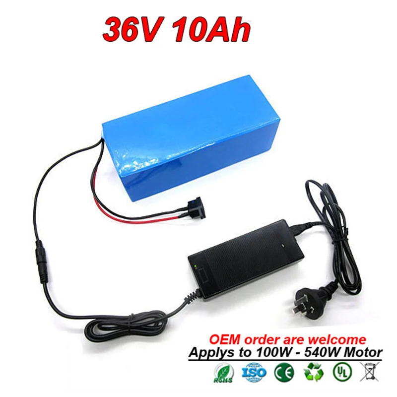 36V 10Ah 500W комплект литий-ионный батарей для электровелосипеда | Спорт и