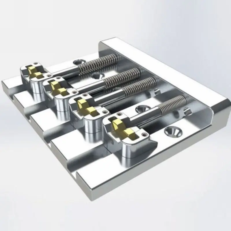 

NEW Hipshot KickAss Bass Bridge 4-String Retrofits Badass Bass - CHROME