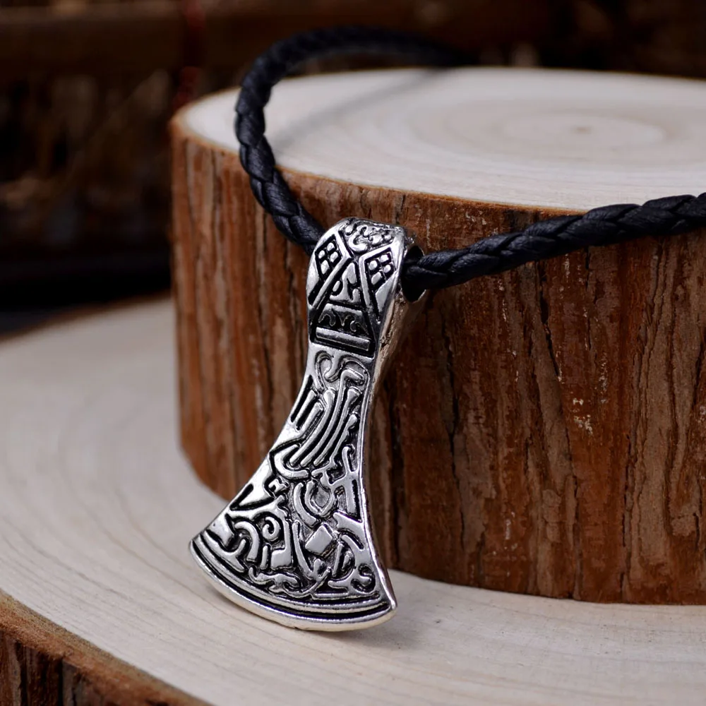 Мужское ожерелье s Axe Head норвежский викинг скандинавский кулон Тор один Локи