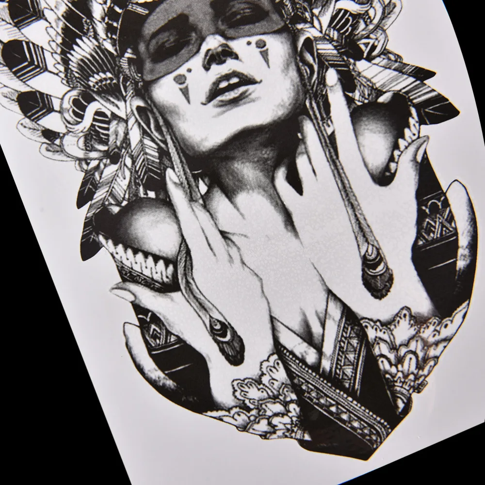 Водостойкая Ретро старинная Женская временная татуировка большая рука боди арт