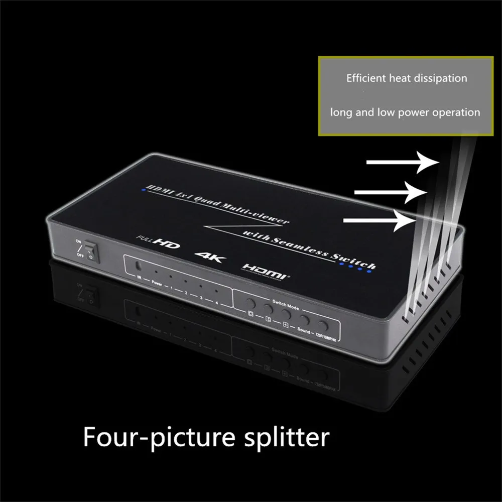 HDMI 4 разветвитель изображения 4k HD многоканальный открытая DNF игра четыре в одном