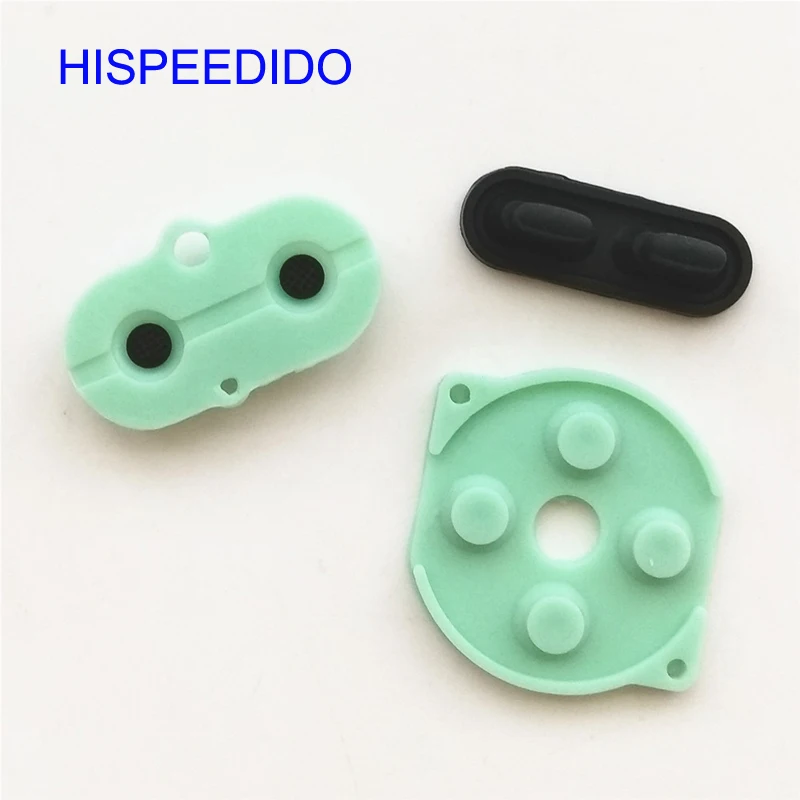Hispeedo 2 комплекта резиновый проводящий кнопки для nintendo для игры мальчик цвет GBC силиконовые кнопки-подкладки A-B D Pad пусковые клавиатуры