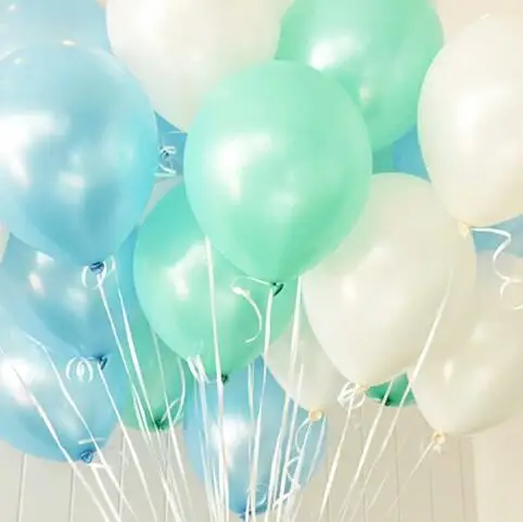 white blue Tiffany 30 шт./лот 10 дюймов Тиффани золото черный латекс гелиевые шары Свадьба День рождения детский душ вечерние принадлежности для декора детские игрушки Воздушные шары - Цвет: white blue Tiffany