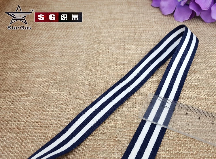 (1 м/лот) 3/4 &quot20 мм темно синяя белая полоса grosgrain лента DIY Ручная работа швейная