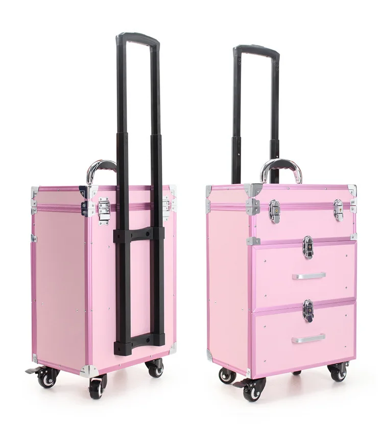 Тележка для ногтей макияж коробка Красота чехол с колесами профессиональный