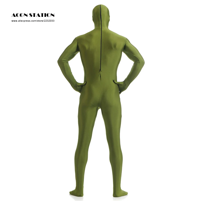 Комбинезон для Хэллоуина Zentai унисекс с открытыми глазами на молнии взрослый