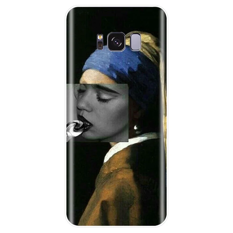 Art David Statue flower Cover Soft Silicone TPU Phone Case For Samsung Galaxy NOTE 8 9 S6EDGE S6 S7 S8 S9 S10 PLUS S10E | Мобильные