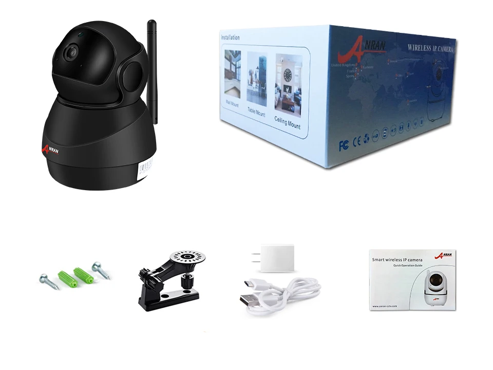 Anran 1080 P Wi-Fi Камера домашнее видео Камеры Скрытого видеонаблюдения CCTV Ночное Видение безопасности Камера двухстороннее аудио Видеоняни и радионяни 1920*1080