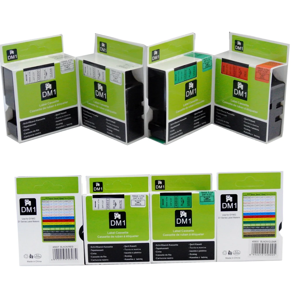 6pcs Mix Compatible Dymo D1 19mm Label Tape 45803 45808 45809 45800 45807 45806 Ribbons for Manager 160 280 210 | Компьютеры и офис