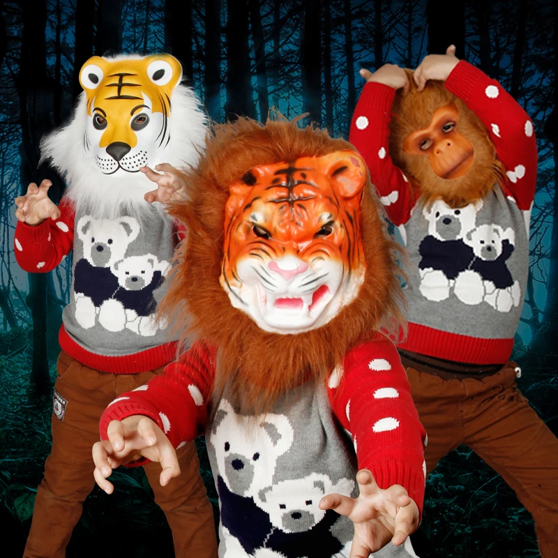 Маска на голову с животными для детей костюм Хэллоуин вечеринки выступления