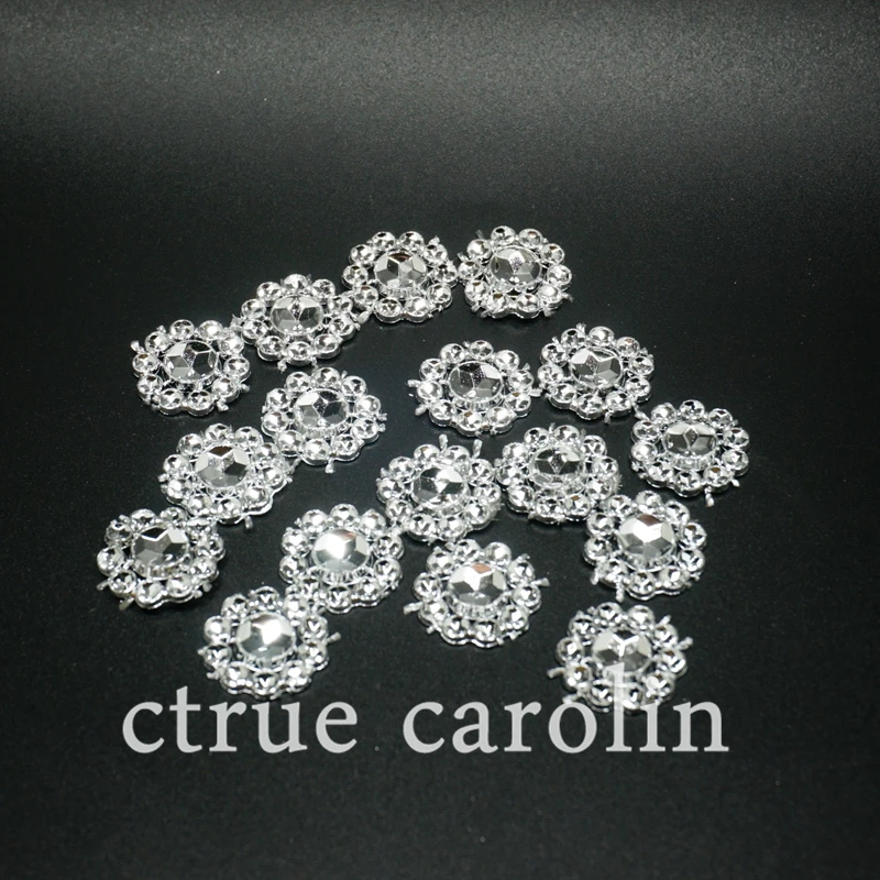 50 шт./партия серебряные стразы цветок ромашки алмазная свадьба deocration сделай сам |