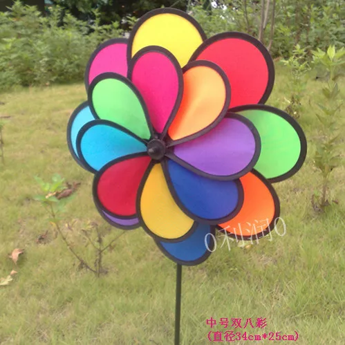 

Medium double windmill wind turn cloth windmill performance props decoration toy