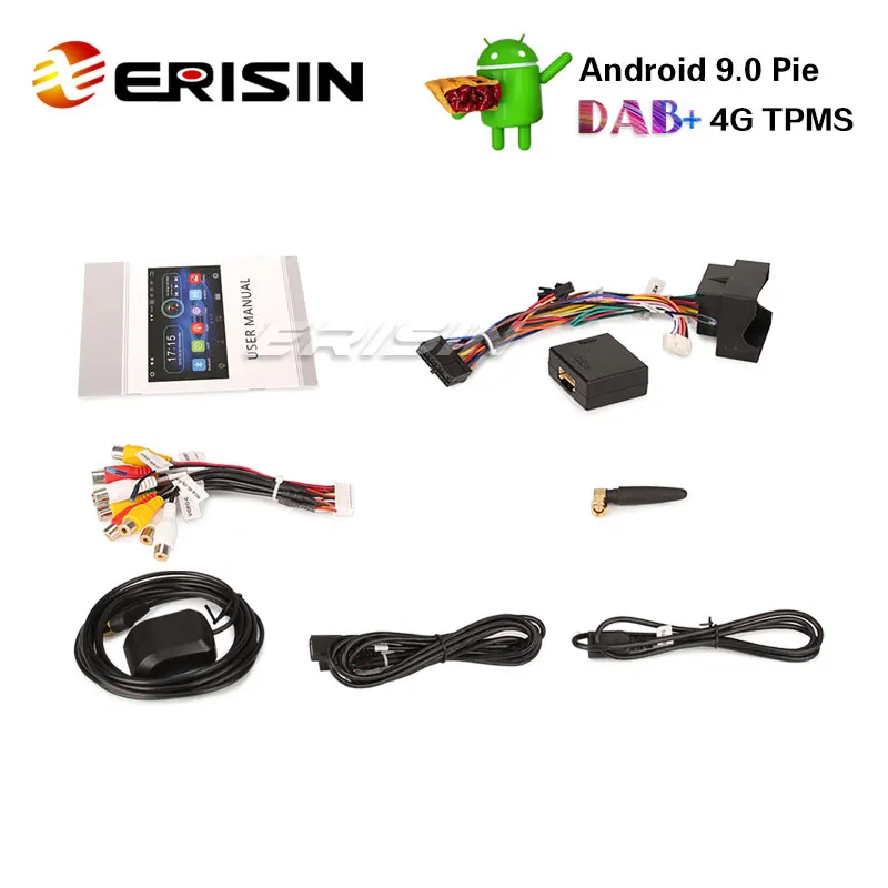 Erisin ES8901V 9 &quotAndroid 0 Автомобильный GPS Satnav 4G DAB + TPMS усилитель для VW Golf MK5 Tiguan T5 Seat Skoda Superb