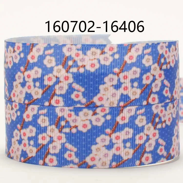 10 ярдов-Различные размеры японский стиль печатная Grosgrain лента-японские цветы