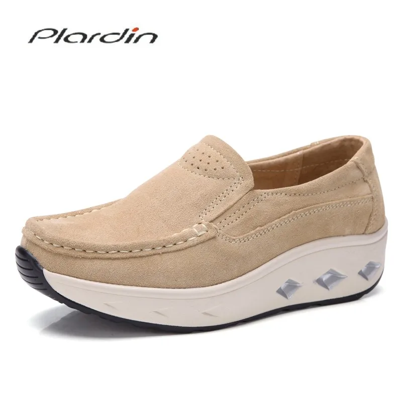 Plardin/весенние женские лоферы на плоской платформе женская повседневная обувь из