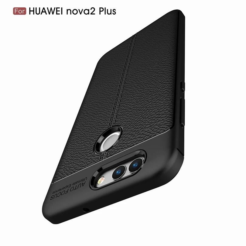 For Huawei Nova 2 Plus / BAC-AL00 5.5&quot Case Phone Back Protective Smartphone Soft Litchi striae Shockproof Cover Nova2 |