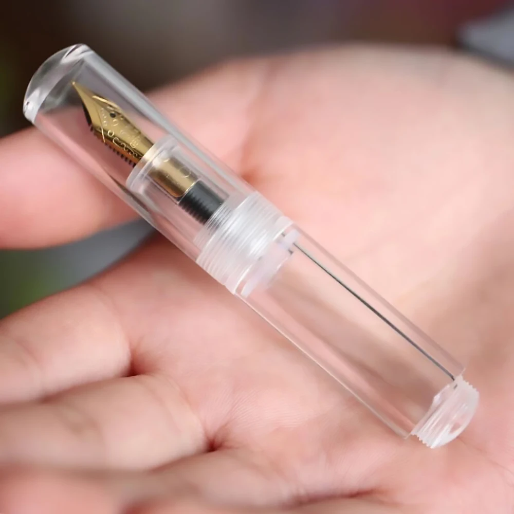 Moonman Wancai прозрачная белая портативная Короткая мини перьевая ручка дорожная