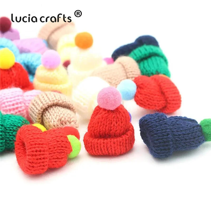 Lucia crafts, 10 шт./лот, 3,5 см, разные цвета, Рождественская елка, украшение, сделай сам, украшение на голову, веревка, материал, аксессуары, B1109