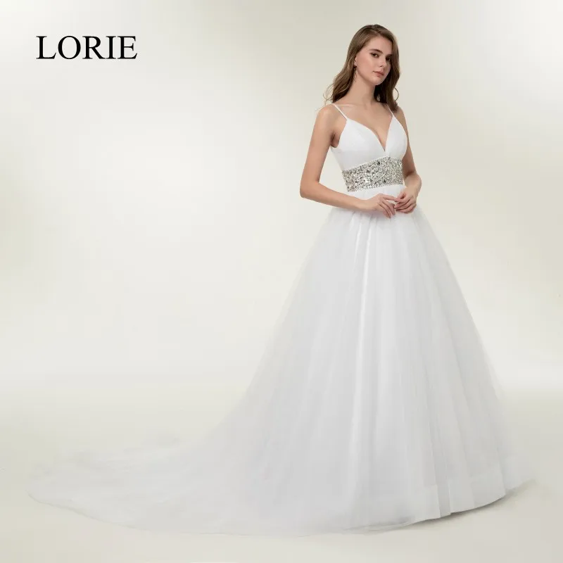 Блестящие пляжные свадебные платья с бретельками 2018 Vestido de novia Большие размеры