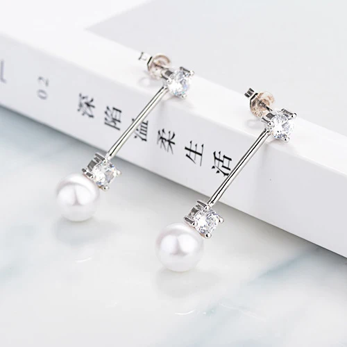 Простые классические женские свадебные цветные серьги на платформе ювелирные