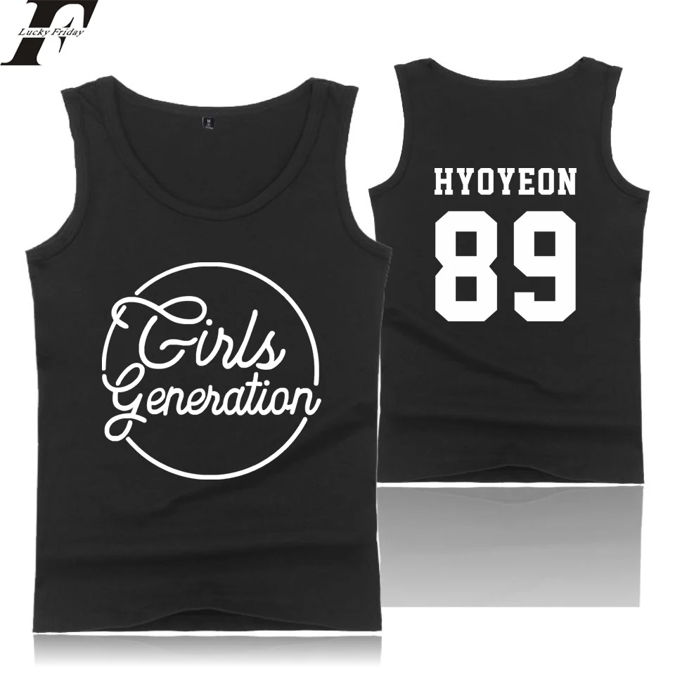 LUCKYFRIDAYF 2018 Girls Generation Kpop idol Летняя майка Для женщин/Для мужчин топы Прохладный