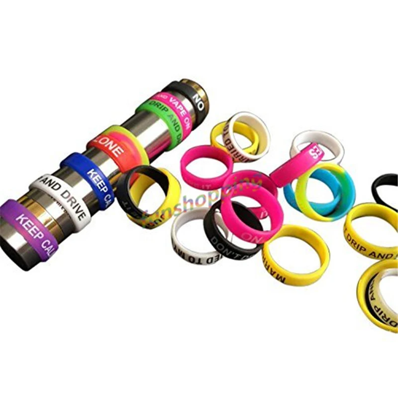 50pcs/lot E cigarette Anti-slip Ring silicone rubber band vape ring for Mechanical Mod with Multiple Colors | Электроника