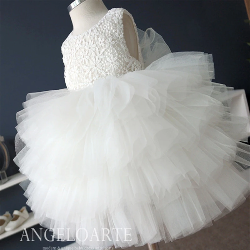 2017 Special Offer Hot Sale Tulle Baby Girl Christening Gowns Girls Wedding Dress Party Princess Tutu Infant Baptism Ball Gown | Детская