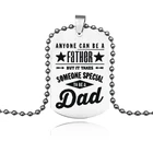 Модное ожерелье с кулоном из нержавеющей стали, ожерелье с металлической биркой супергероя папы для мужчин, ювелирные изделия, подарки для любителей отца