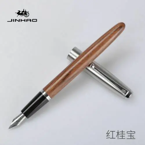 Guibao Wood F Jinhao 51A акриловая/деревянная авторучка чернильная ручка каллигграфия ручки EF/F/ручной работы сменный наконечник канцелярские принадлежности для офиса и школы - Цвет: Guibao Wood F