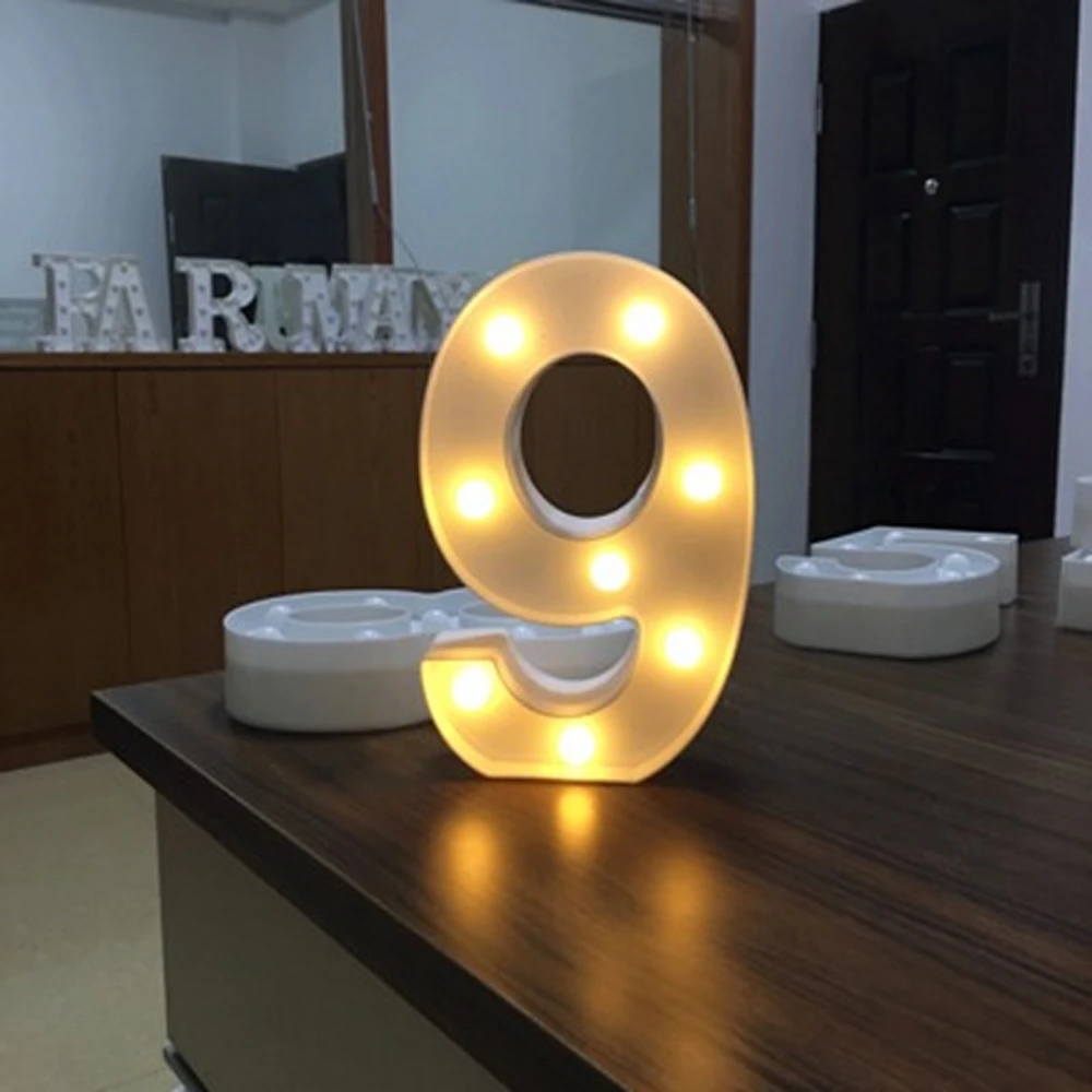 

Digital Lights Alphabet Number Digital LED Light Lamp Home Club Outdoor Indoor Wall Decor For Birthday Wedding Christmas Party
