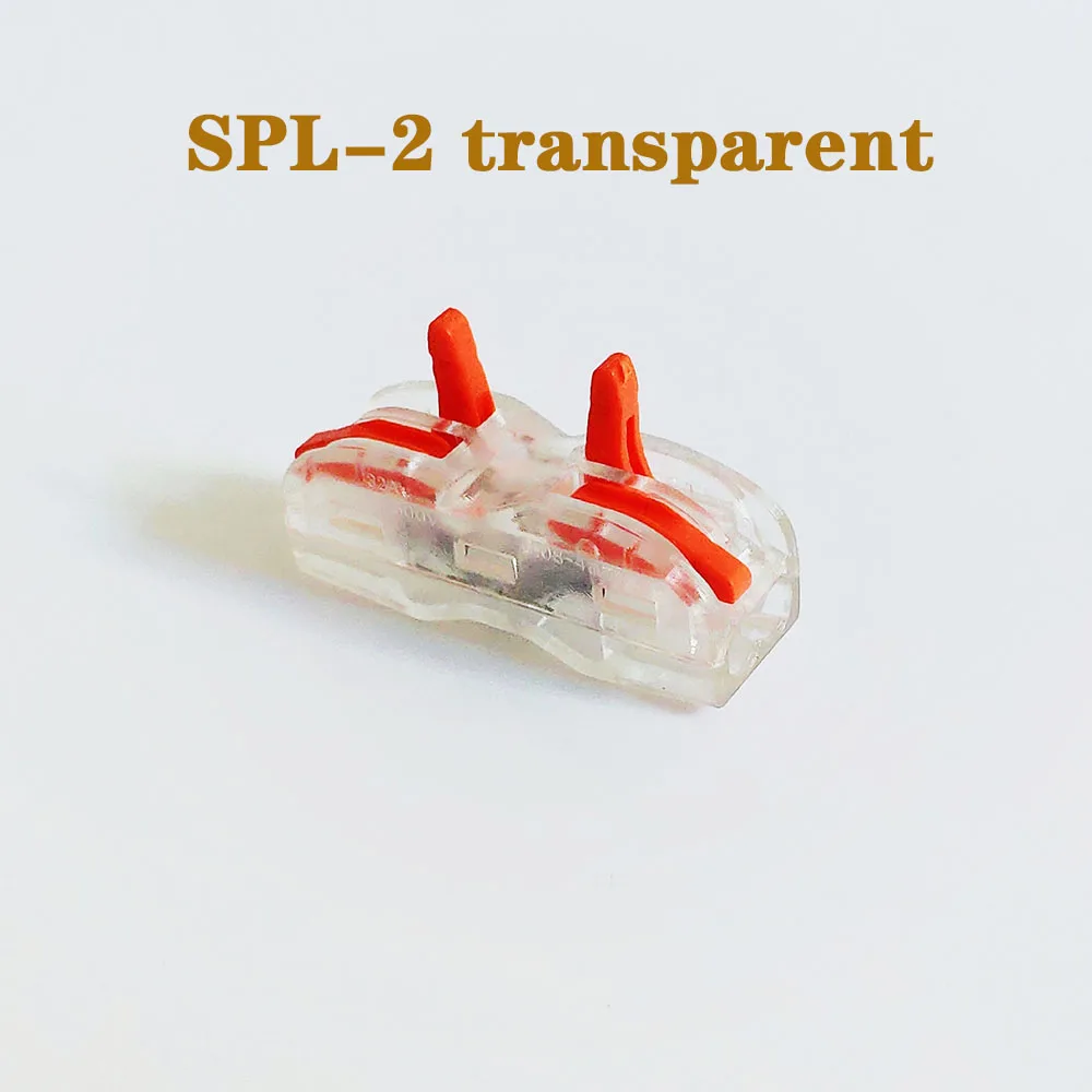 SPL-2 transparent Тип разъем провода разъем питания кабельный разъем 3 шпильки провода разъем терминал электронный teriminal блок подключения - Цвет: SPL-2 transparent