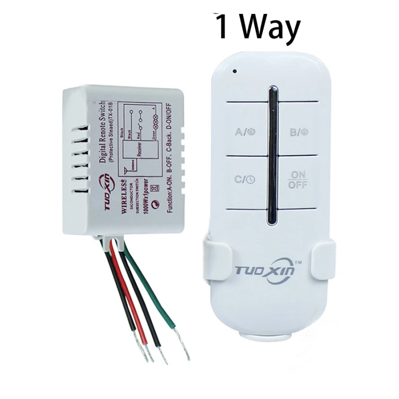 1Way 2 Way 3 Way 220V беспроводной ВКЛ/ВЫКЛ Цифровой РЧ пульт дистанционного управления переключатель приемник передатчик для светодиодный лампы для потолочных панелей - Цвет: 1 Way