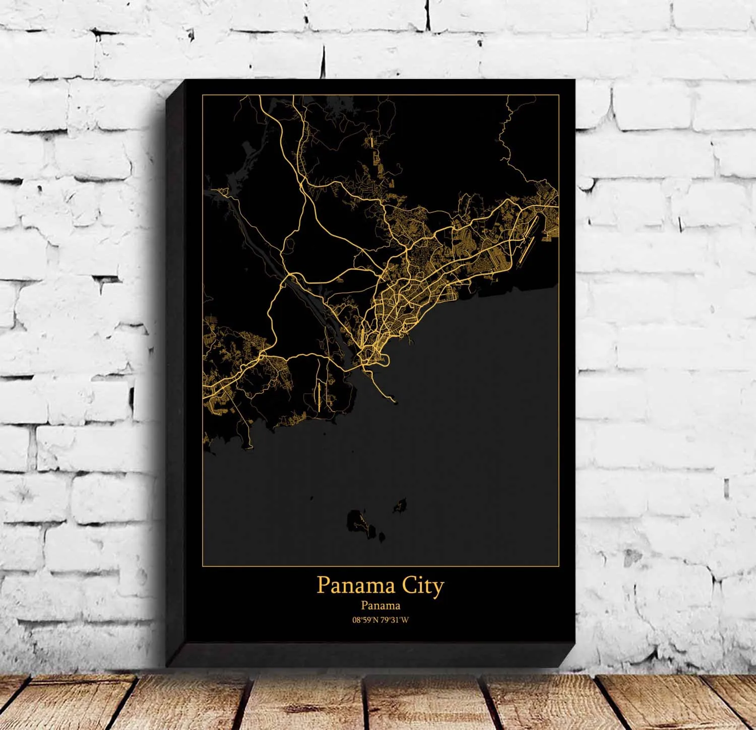 Плакат с картой города Панама|Рисование и каллиграфия| |