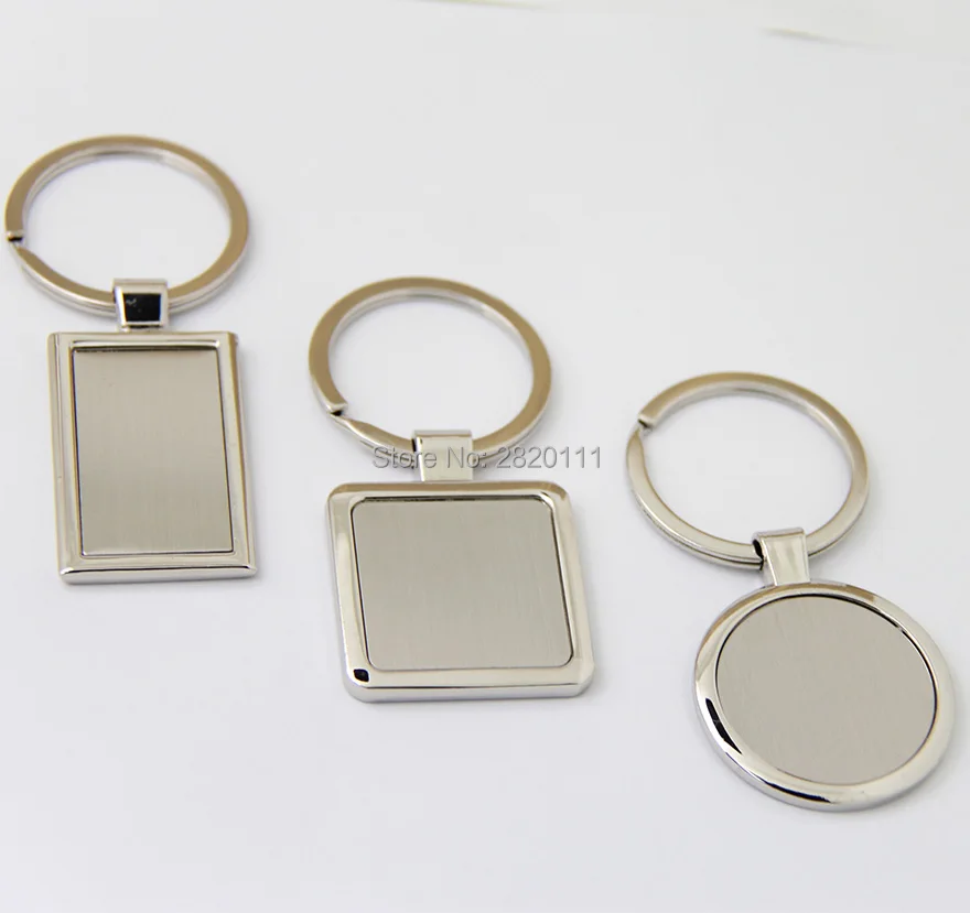 Wholesale-10Pcs пустая квадратная металлическая цепочка для ключей высокое качество