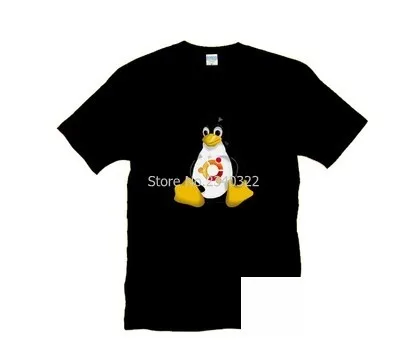 Новая операционная система UBUNTU Tux Linux футболка Пингвин мужская летняя хлопковая с