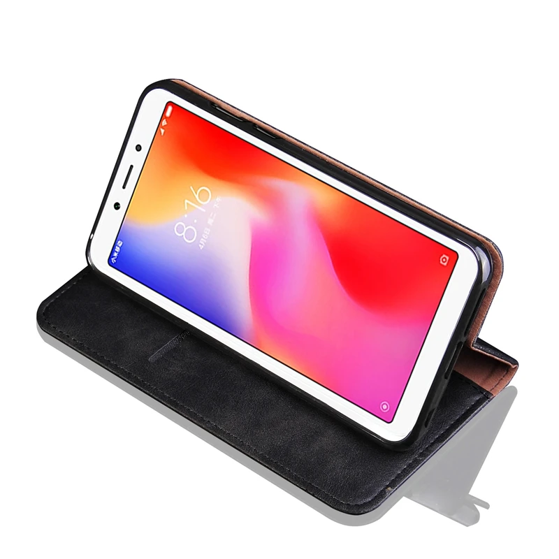 Xiaomi Redmi 6A чехол Ретро заклепки кожаный чехол для телефона на Funda Xiaomi Redmi 6A Xiomi Redmi6A Магнитный Флип Чехол 5,45"