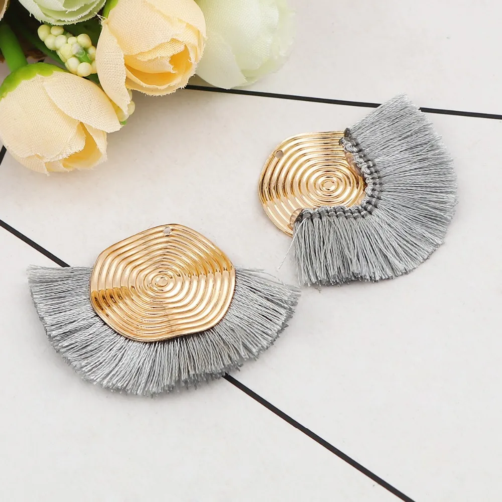 DoreenBeads полиэфирные Подвески с кисточками спиральные золотые винно-красные