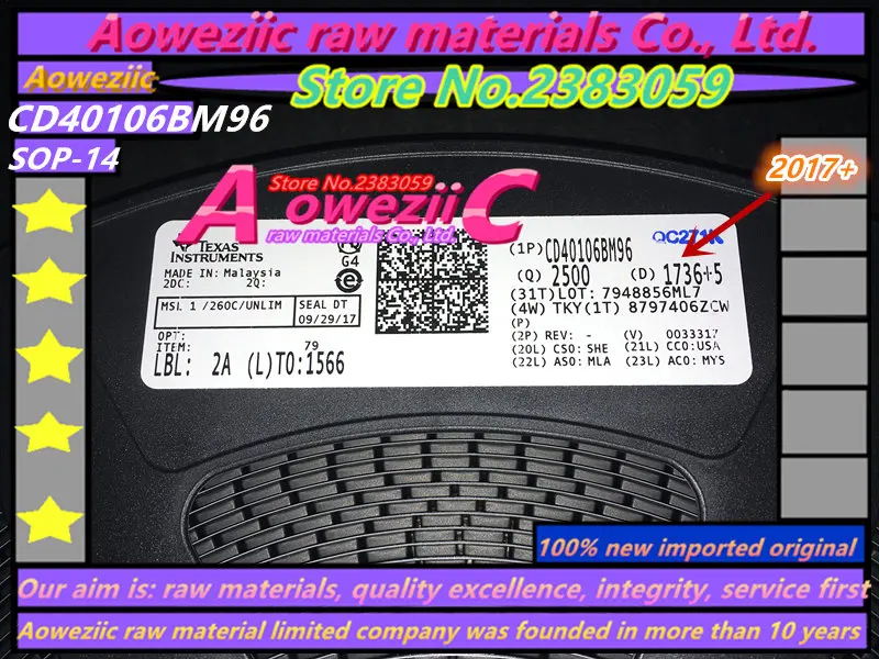Aoweziic 2017 + 100% новый импортный оригинальный CD40106BM96 соп-14 логика чипа ворот Шмидт