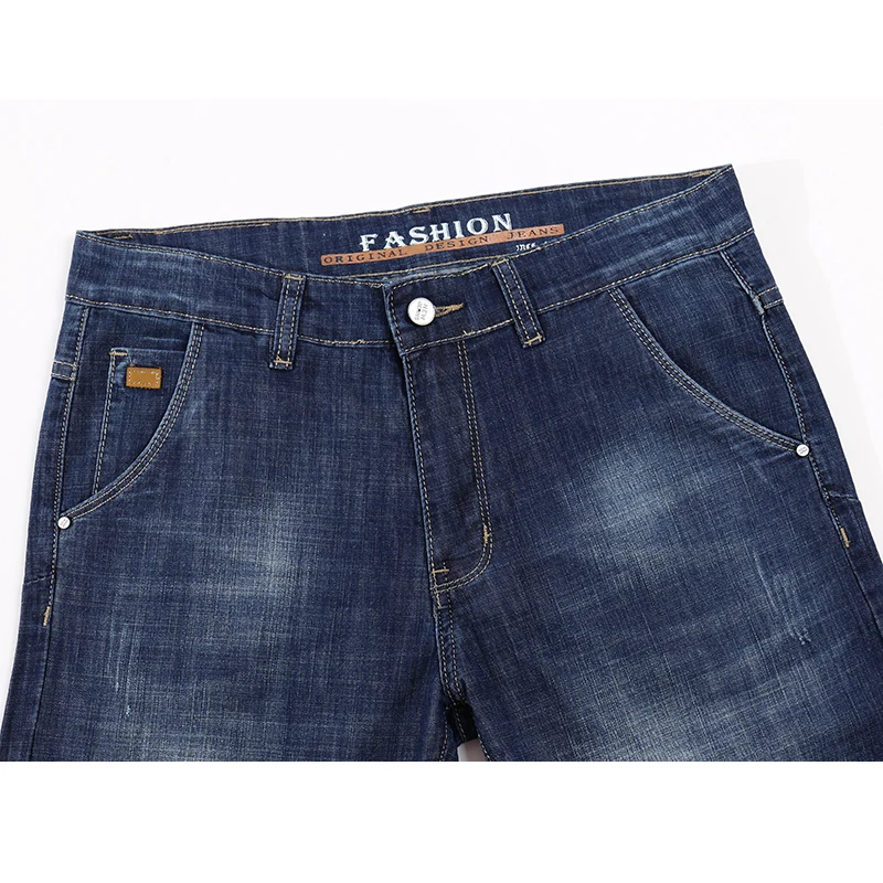 Джинсы KSTUN мужские ультратонкие Брендовые брюки из денима тонкие прямые синие