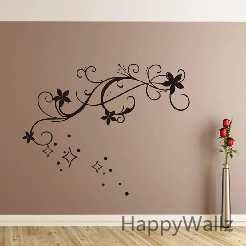 

3D Flower Wall Sticker Beautiful Flower Wall Decal DIY Decorating Floral Wines Sticker Flower Wallpapers F52