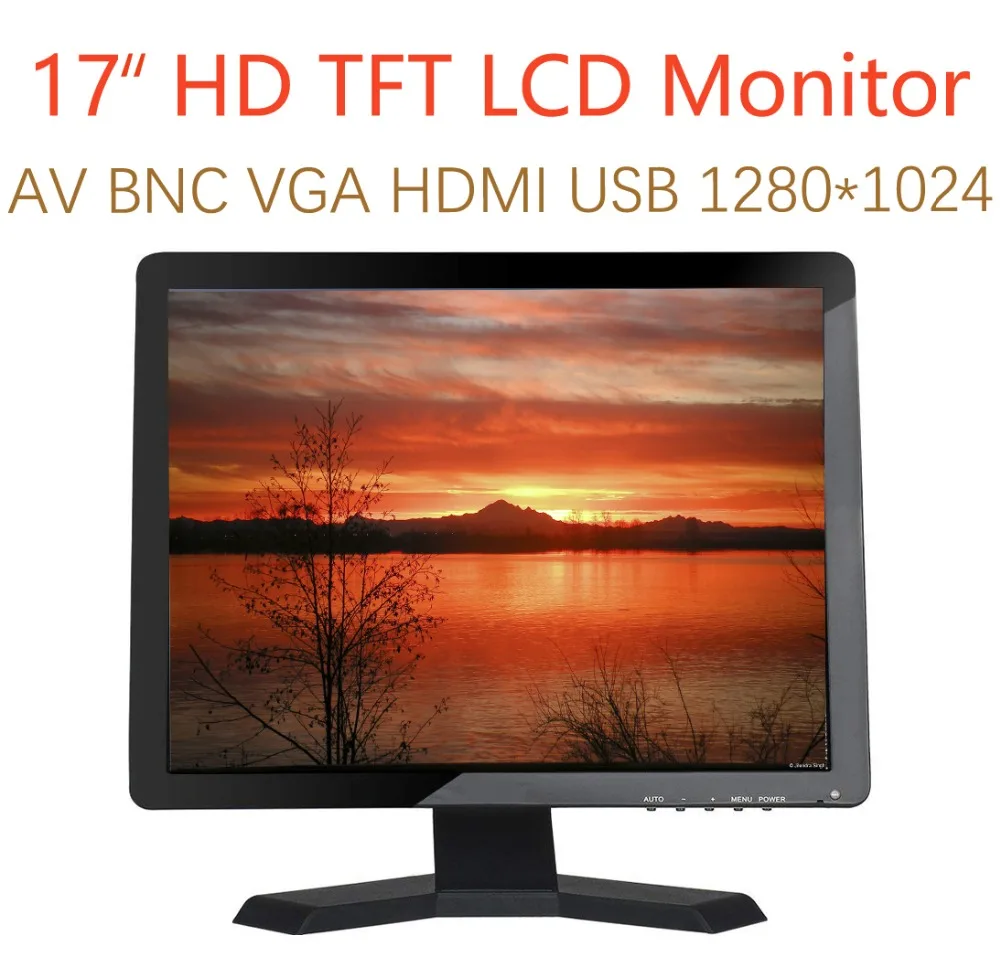 

15 inch Monitor TFT LCD HD 17 inch Display 1024*768 HDMI 19 inch Monitor Video Audio VGA AV BNC USB for CCTV Security DVD Laptop