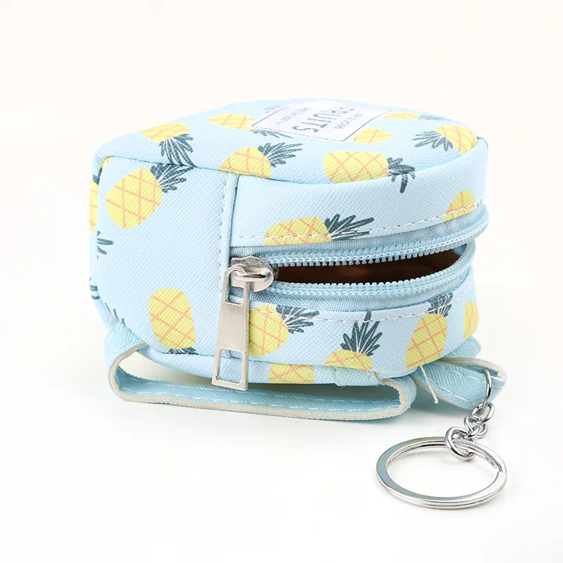 Small Fresh Mini Back pack Coin Purse Women Creative Purses Girl Cute Cartoon Fruit Cat Headphone Storage Bag Key Wallet for Kid | Багаж и