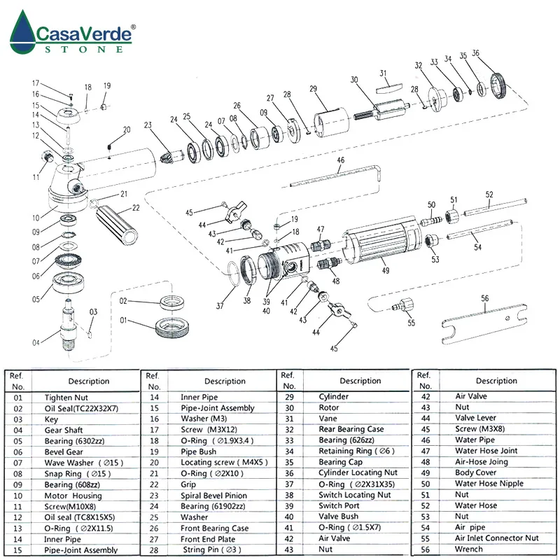 

Free shipping side exhaust air polisher stone grinder machine M16/M14 or 5/8-11 arbor for polished stone