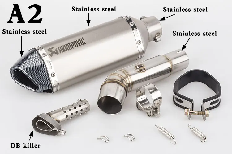 Выхлопная труба для мотоцикла Akrapovic и Соединительная труба для Honda CB600F Hornet CBR600F 2007-2013 Hornet 600 выхлопная труба без шнуровки - Цвет: A2