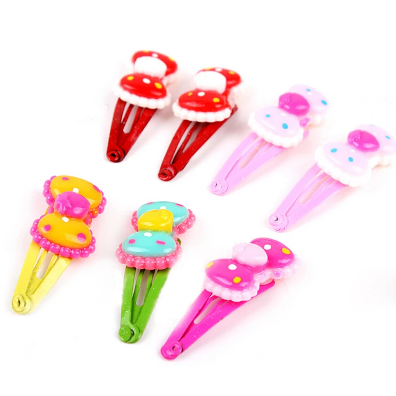 4 шт. бант для девочек детская сердечная Шпилька украшение волос красивая заколка