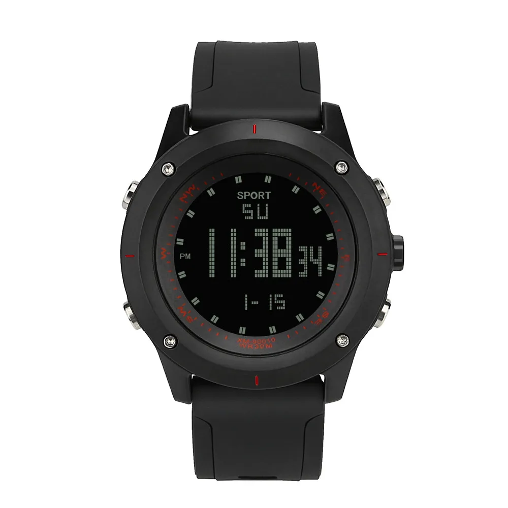 Брендовые водонепроницаемые военные спортивные часы мужские серебряные аналоговые цифровые кварцевые аналоговые часы s Masculinos - Цвет: Red